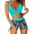 thumbnail image 2 of Warop Vintage Swimsuit for Women, Halter 2-Piece Swimsuit with Boyshorts, Quick-Dry Swimwear Set for Beach and Pool, 2 of 4
