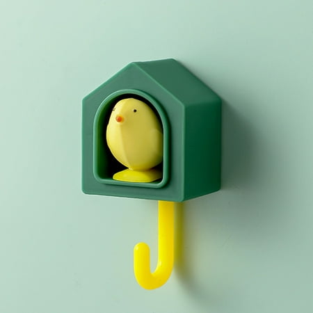 

Zynic 1 Pc Hook Bird House Hook Strong Viscose Stick Wall Wall Hanging Kitchen Creative Cute Hanging Hook Traceless Non Punching Door Back Stick Hook