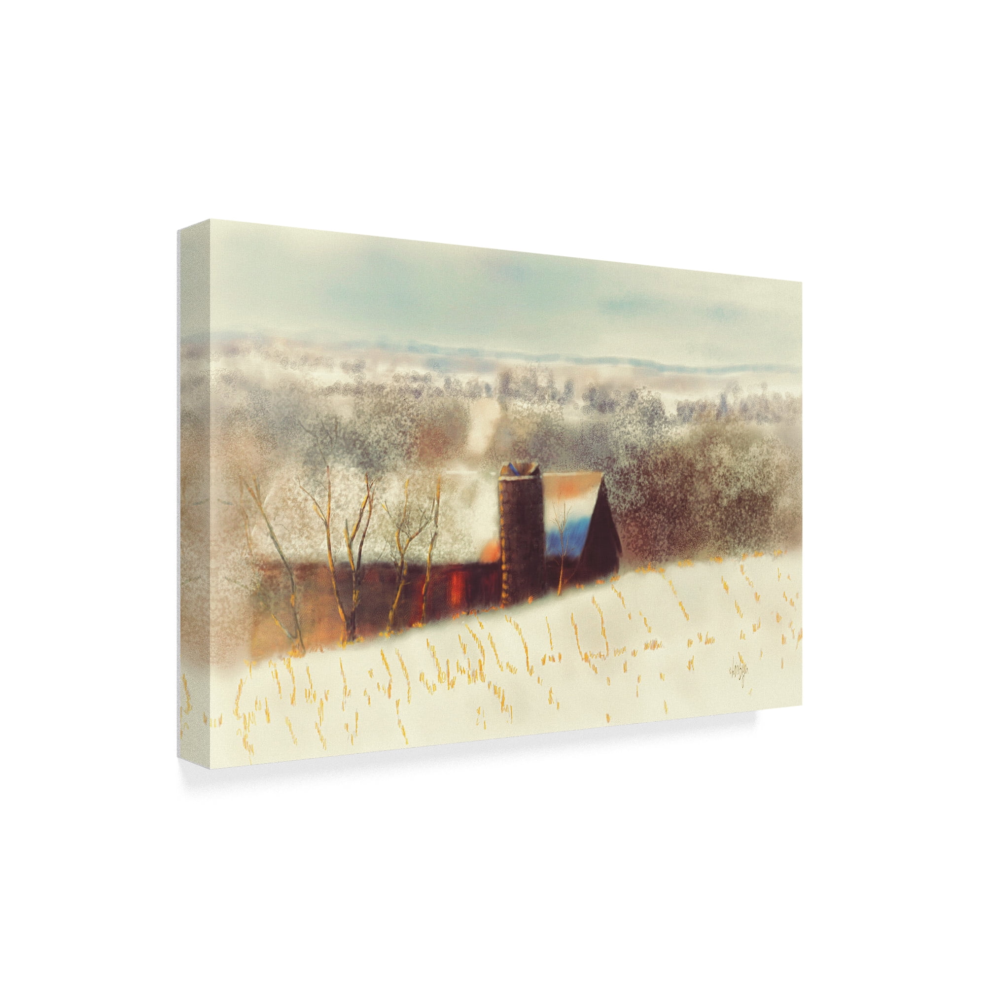 Lois Bryan 'The Barn Over the Hill' Canvas Art