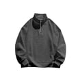 thumbnail image 3 of UKAP Chandails en Molleton pour Hommes Col Rond Chandail Molletonné Décontracté Hiver Gris Foncé m, 3 of 4