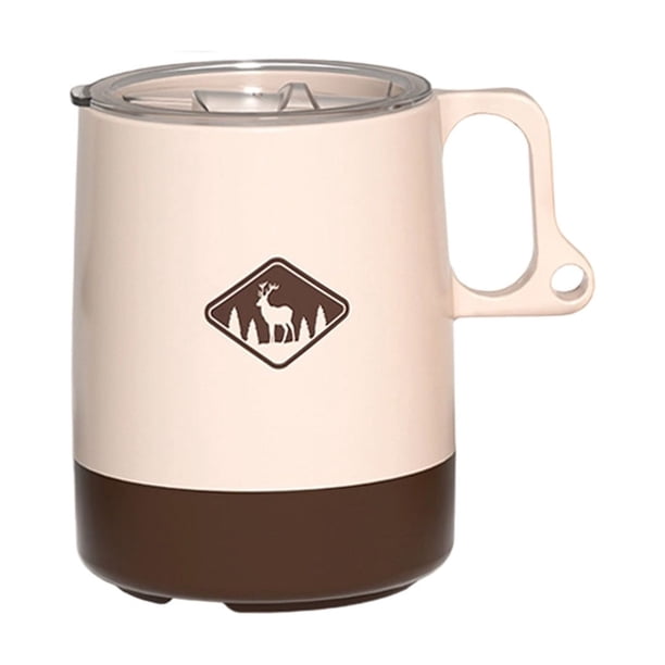 backpack travel mug Iumwxz Outdoor Travel Coffee Cup, Portable Hanging Camping Mug with Handle  and Hole for Backpack, Shatter Resistant Plastic PP Material for Hot  Drinks, Compact Design for Solo Use