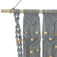 thumbnail image 4 of DecMode 25" x 6" Handmade 2-Tier Gray Macrame Wall Shelf, 4 of 8