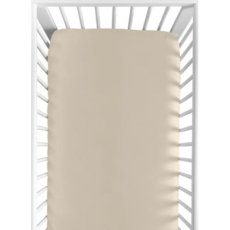 UPC: 0846480093039 | Vintage Floral Solid Beige Fitted Crib Sheet by Sweet Jojo Designs