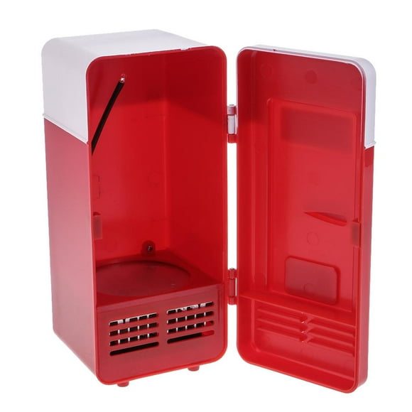 Mini refrigerador portátil para automóvil de 5 V y para refrigerador USB fresco rojo