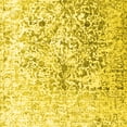 thumbnail image 1 of Ahgly Company Machine Washable Indoor Square Abstract Yellow Contemporary Area Rugs, 7' Square, 1 of 4