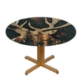 thumbnail image 3 of Art Deer, Round Vinyl Table Cover and Table Cloth, Elastic Table Cloth with Flange Cushion, Waterproof and Oil proof Plastic Table Cover and Round Table Cloth, 3 of 8