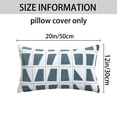 thumbnail image 6 of REGALWOVEN Geometric Pillow Covers Set of 2 Soft Plush Cushion Cases Modern Decorative Throw Pillows for Sofa Bedroom Blue 20" x 12", 6 of 6