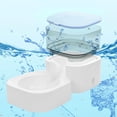 thumbnail image 1 of Automatic Pet Cat Feeder Bowl, Food Dispenser, Large Feeding Food Container for Rabbit Kitty Small Animals Puppy , Blue, 1 of 9