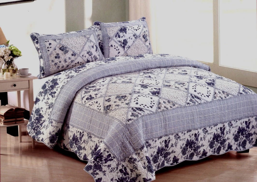 Juliet 3 Piece King Quilt Bedding Set (Includes King