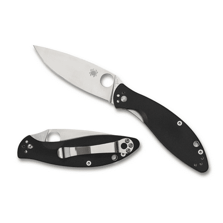 Spyderco Black G-10 Astute Liner Lock Stainless Pocket Knife Knives