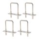 thumbnail image 4 of 4x pernos en U cuadrados, poste en U, acero inoxidable, plateado, Mini Hardware de abrazadera de perno en U m 8, 4 of 8
