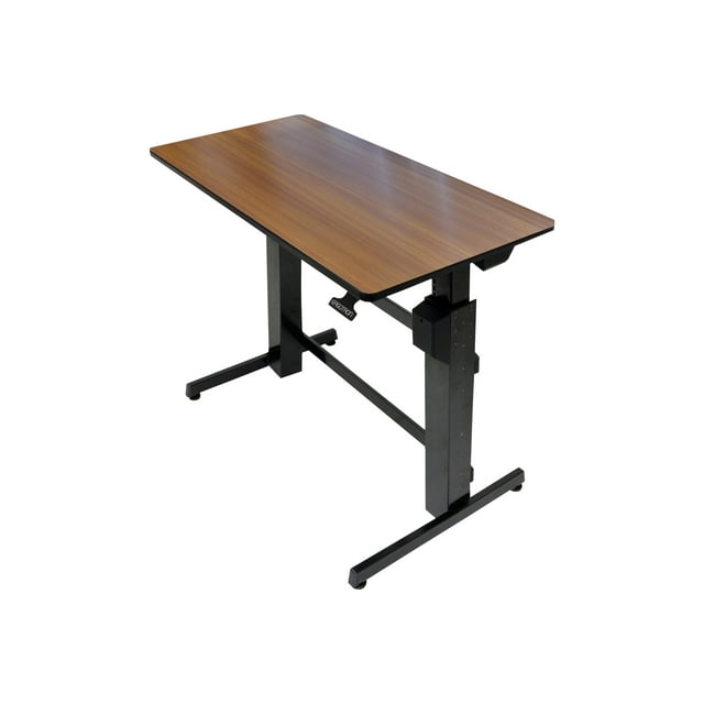 Ergotron WorkFit-D Sit-Stand Desk - Sit/standing desk - rectangular - walnut - black base
