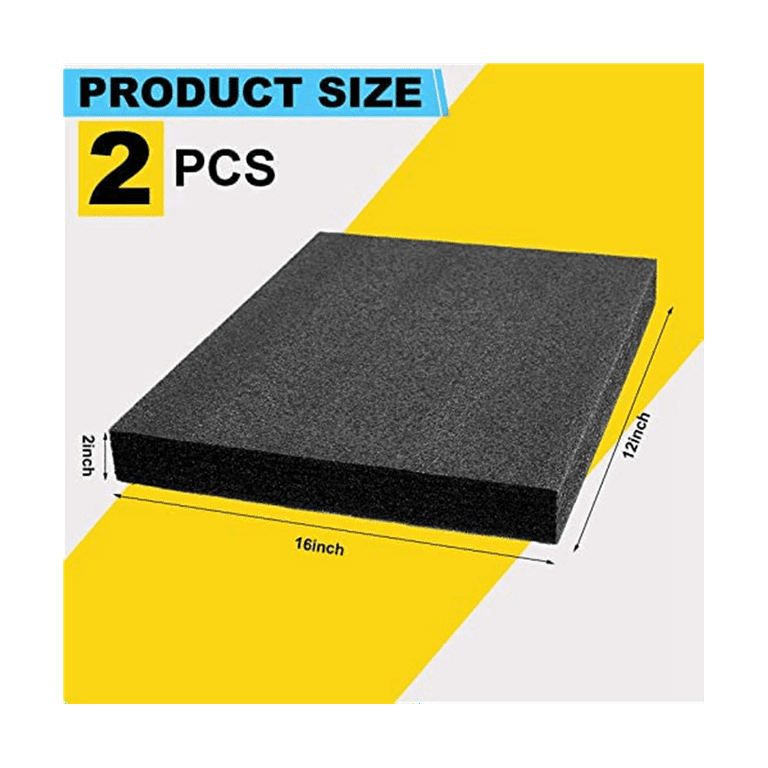 Customizable Polyethylene Foam Pads for Packing and Crafts, 1.5 In (54x16  In, 2 Sheets)