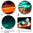 thumbnail image 3 of Designart "Neon Exotic Car in Teal II" Neon Car Metal Art Print Set, 3 of 5