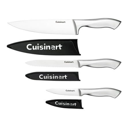 Cuisinart Classic Stainless Steel 3-Piece Knife Set with Blade Guards