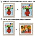 thumbnail image 6 of Americanflat 10x12.5 Kids Art Frame with 8.5x11 Mat 2 Pack Holds 100 Art Pieces Magnetic Letter Size - Driftwood, 6 of 8