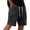 ZA-Black shorts for adult, variant on cllios Waffle Knit Cargo Shorts for Men Multi Side Flap Pockets Elastic Drawstring Waist Solid Color Casual Summer Streetwear Shorts