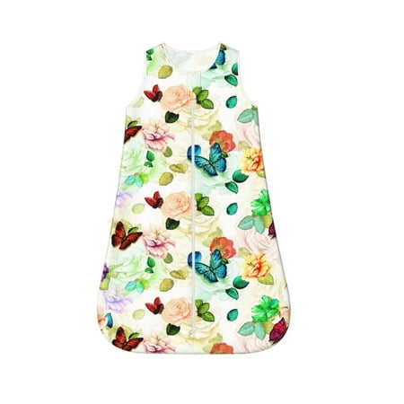 

Cauagu Floral Vintage for Infant Wearable Blanket Unisex Girl Boy Swaddle Transition Sack - Newborn Essentials Sleep Clothes-Medium