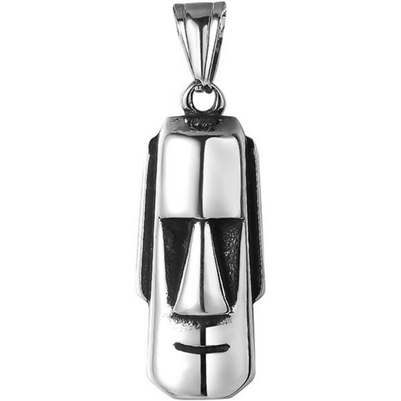 Easter Island Head Statue Pendant Necklace Pendant Jewelry Accessory for Women Men