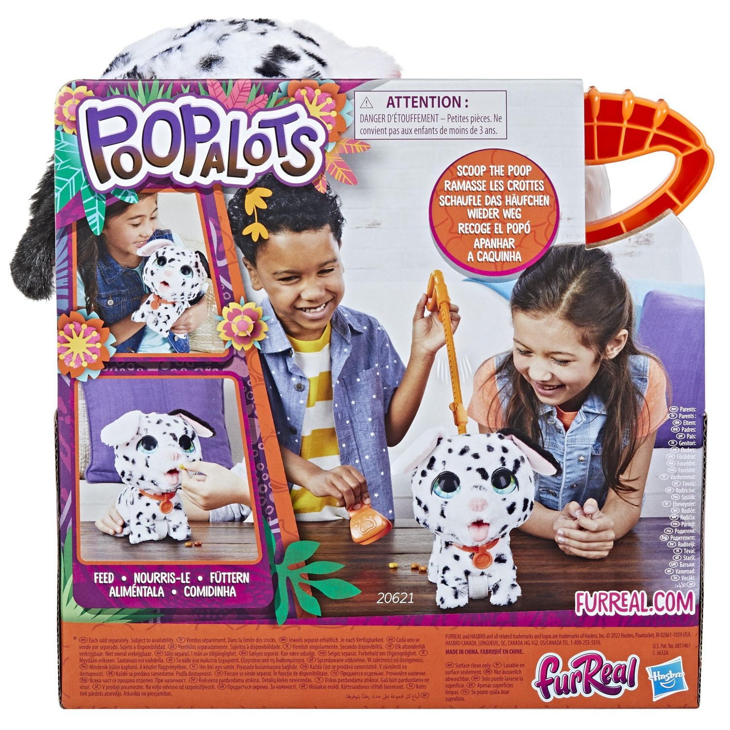 furReal Poopalots Big Wags Interactive Toy Dalmatian with 9 Treats and Poop Scooper