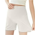 thumbnail image 2 of Maternity Shapewear, High Waisted Mid Thigh Seamless Pregnancy Underwear Over Bump Prevent Chaffing White M, 2 of 5