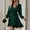 Green, variant on MORTTIC Women's Elegant V-Neck Leopard Print Dress - Long Sleeve Belted Fit & Flare Dress for Spring/Summer