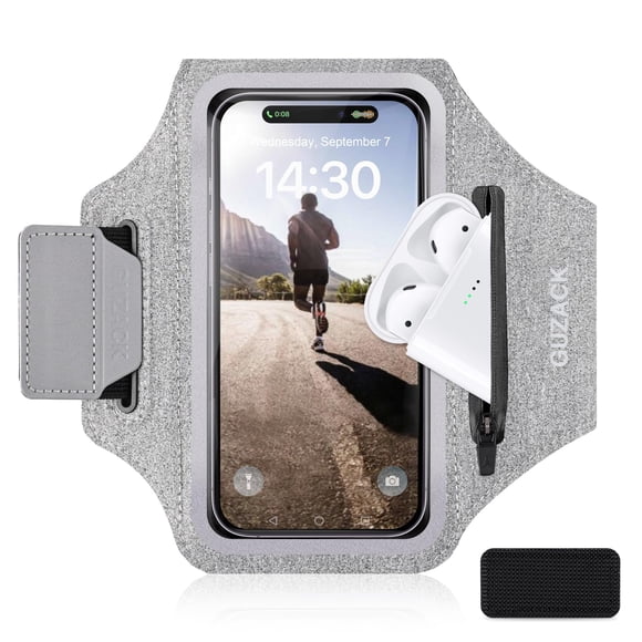 Brazalete para correr Guzack para teléfonos de hasta 6.8 pulgadas con bolsillo para llaves