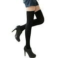 thumbnail image 1 of Calcetines hasta el muslo para mujer, medias cómodas de pierna alta para disfrazarse de cosplay (negro), 1 of 6