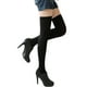 thumbnail image 1 of Calcetines hasta el muslo para mujer, medias cómodas de pierna alta para disfrazarse de cosplay (negro), 1 of 6