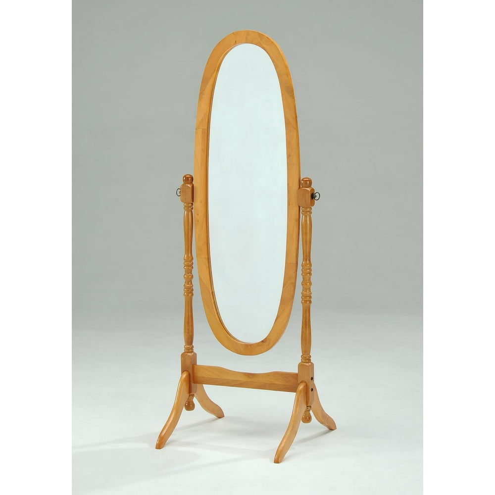 GTU Furniture Swivel Adjustable FullLength Oval Wood Cheval Floor