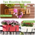 thumbnail image 4 of NouraVita Window Box Brackets, Adjustable Hanging Railing Planter Box Brackets, Heavy Duty Wall Mount Iron Flower Box Holder for Outdoor Win, 4 of 6