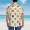 thumbnail image 6 of Daiia Heart Polka Dot Hawaiian Shirt for Men Gentle Cotton Regular Short Sleeve Casual-Large, 6 of 9
