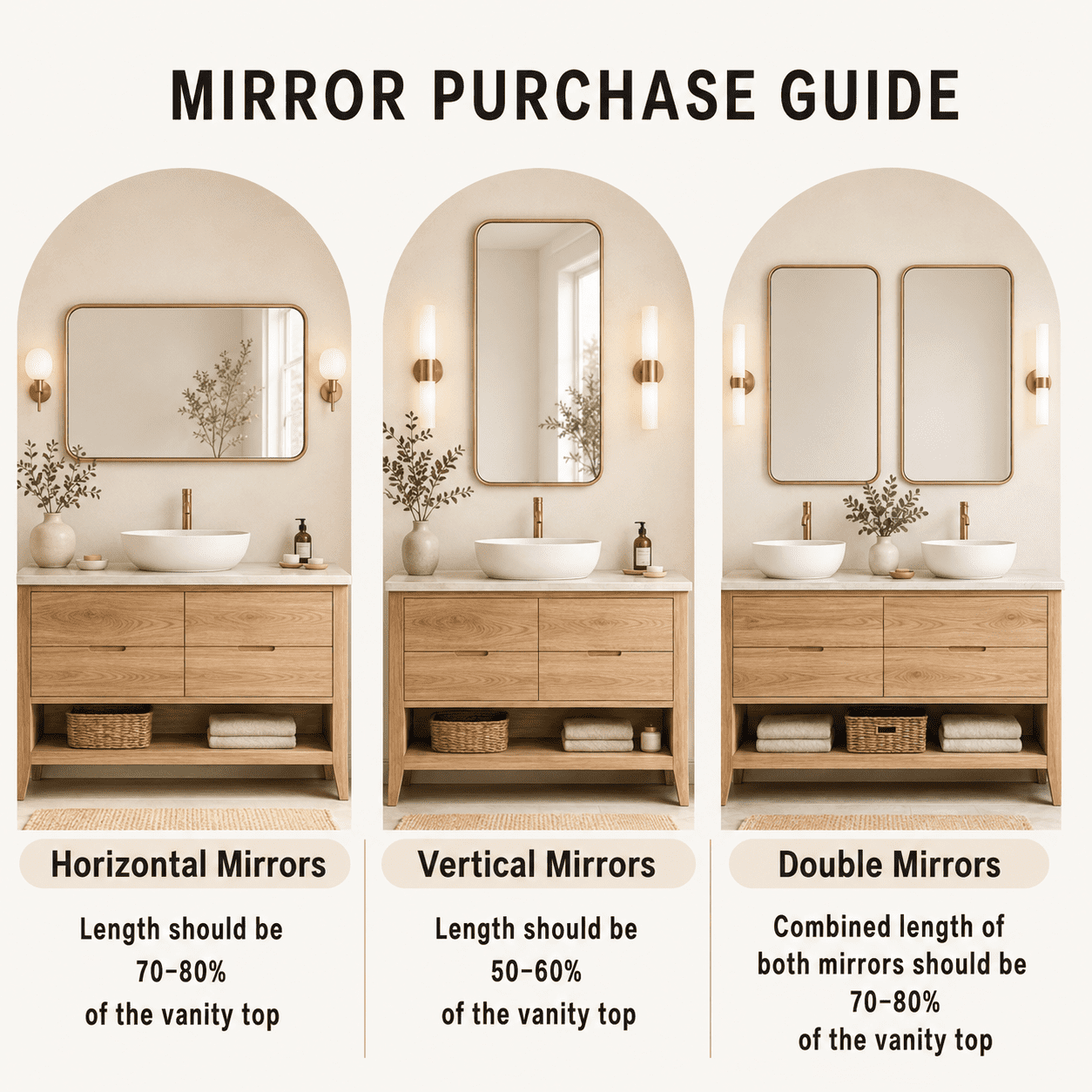 Easy4Home 36"x36" Extra Large Deep Frame Rounded Rectangle Bathroom Mirror Decor Vanity Mirror Wall Mounted,Black
