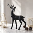 thumbnail image 6 of Standing Black Reindeer Figurine, Tabletop Christmas Home Decor, 6 of 6