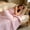 Pink, variant on Gecau Clouds Water Washed Soy Fiber Summer Cool Quilt Lightweight Air Conditioning Comforter Double Sided Soft Breathable Bedding All Season Washable Blanket for Bedroom Dorm
