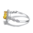 thumbnail image 5 of 3ct Oval Cut Yellow Topaz White CZ Band Women's 925 Silver Wedding Ring Sz 4-9.5, 5 of 6
