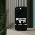 thumbnail image 4 of DistinctInk Tough Case for Apple iPhone 13 Pro MAX (6.7" Screen), Compatible with MagSafe Charging - Life Goals, Pet All The Cows, 4 of 6