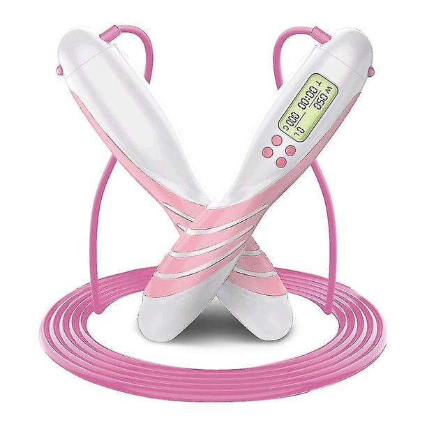 Cuerda para saltar ajustable con mango Digital y contador inteligente, configuración de tiempo para niños, Fitness, Crossfit, gimnasio, quemar calorías
