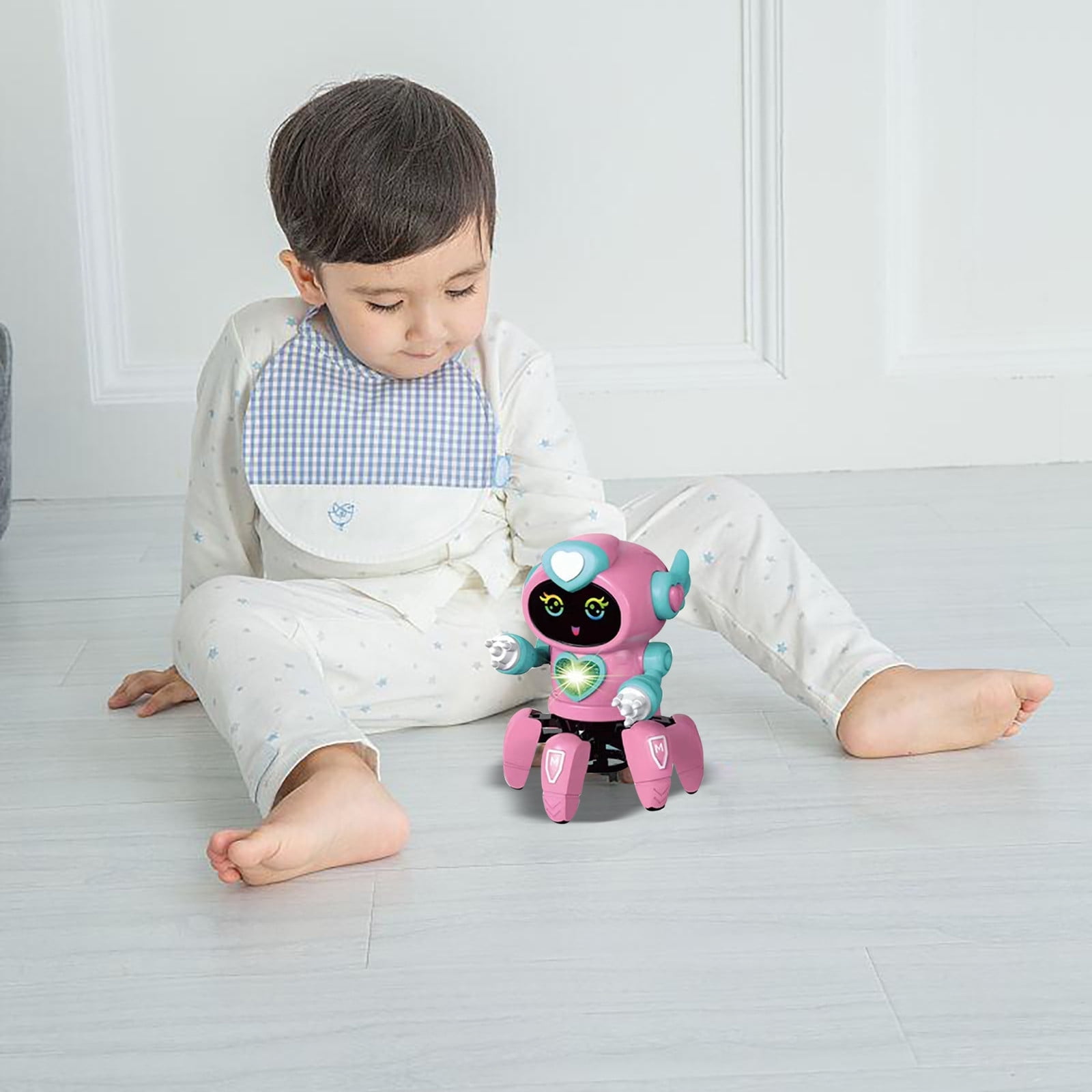 Xubinwww Six Robot Children's Intelligent Singing And Dancing Robot Boy And Girl Toys Alphabet Activity Hide And Seek Beehive Extra Large for Kids Hand Games for Boys Games for 2-4 Years Bottle