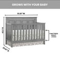 thumbnail image 5 of Oxford Baby Farmington 4-in-1 Convertible Crib, Rustic Gray, Wooden Crib, 5 of 17