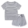 thumbnail image 4 of Toddler Girls Cute Flower 2Pcs Summer Outfits Set – Short Sleeve T-Shirt and Pants (Gift Idea) Summer 2Pcs Gift Outfits Set Girls' Clothing Set Girls Summer Set 1-10 Years,9-10 Years, 4 of 9