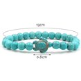 thumbnail image 2 of Pulsera De Piedra Natural De Turquesas Verdes Pulseras De Cuentas De Tortuga Marina Pulsera Elástica De Piedra Para Hombres Y Mujeres Vogacara AP005730-00, 2 of 6