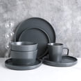 thumbnail image 2 of Coupe Stoneware Dinnerware Set, Service for 4, Gray Matte, 2 of 7