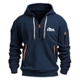 thumbnail image 2 of Sudadera con capucha para hombre, de manga larga, con diseño de cremallera, sudadera con capucha para hombre, ropa deportiva, chaqueta informal ajustada, 2 of 4