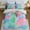 ssp15363, variant on A Nice Night Galaxy Bedding Sets Outer Space Comforter 3D Printed Space Quilt Set Size Glitter Pink Color for Children Boy Girl Teen Kids