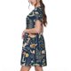 thumbnail image 2 of Disketp Retro Forest Animals para Vestido de Manga Corta para Mujeres, Vestidos de Verano para Mujeres, Casual y Holgado para la Playa, 2 of 6