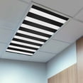 thumbnail image 2 of 2 Pack Black and Fluorescent Light Covers for Ceiling Lights White Stripe Magnetic Ceiling Light Covers Overhead Light Filters for Office Classroom Home, 2 of 9
