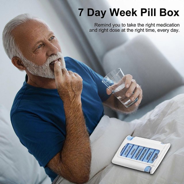7 Day Week Pill Box Organizer Tablet Holder Medicine Tablet Drug Holder Storage Box Pillbox Case Organizer Container Kit