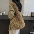 thumbnail image 4 of Bolso Mano Hombro Mujer Felpa Color Sólido Gran Capacidad Hobo Bag, 4 of 9