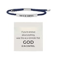 thumbnail image 1 of God Is In Control Bracelet Inspirational Stainless Steel Adjustable Braided Handmade Jewelry for Women Men Unisex, 1 of 2